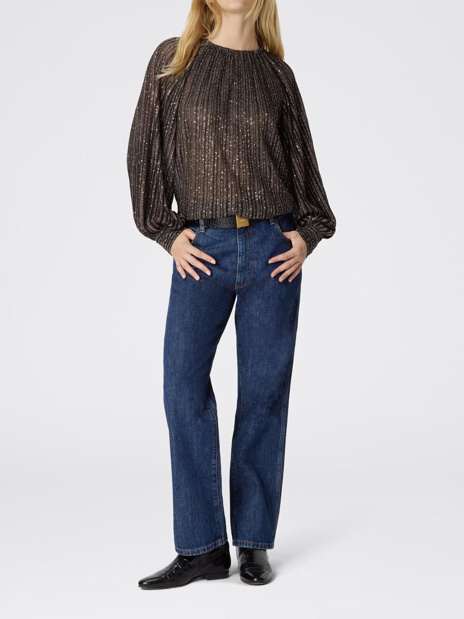 Maglia girocollo lamé DS25WN17BK01CL S80E3 MISSONI 