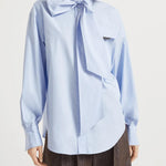 Camicia in popeline di cotone MH772MY526 C172 BRUNELLO CUCINELLI 