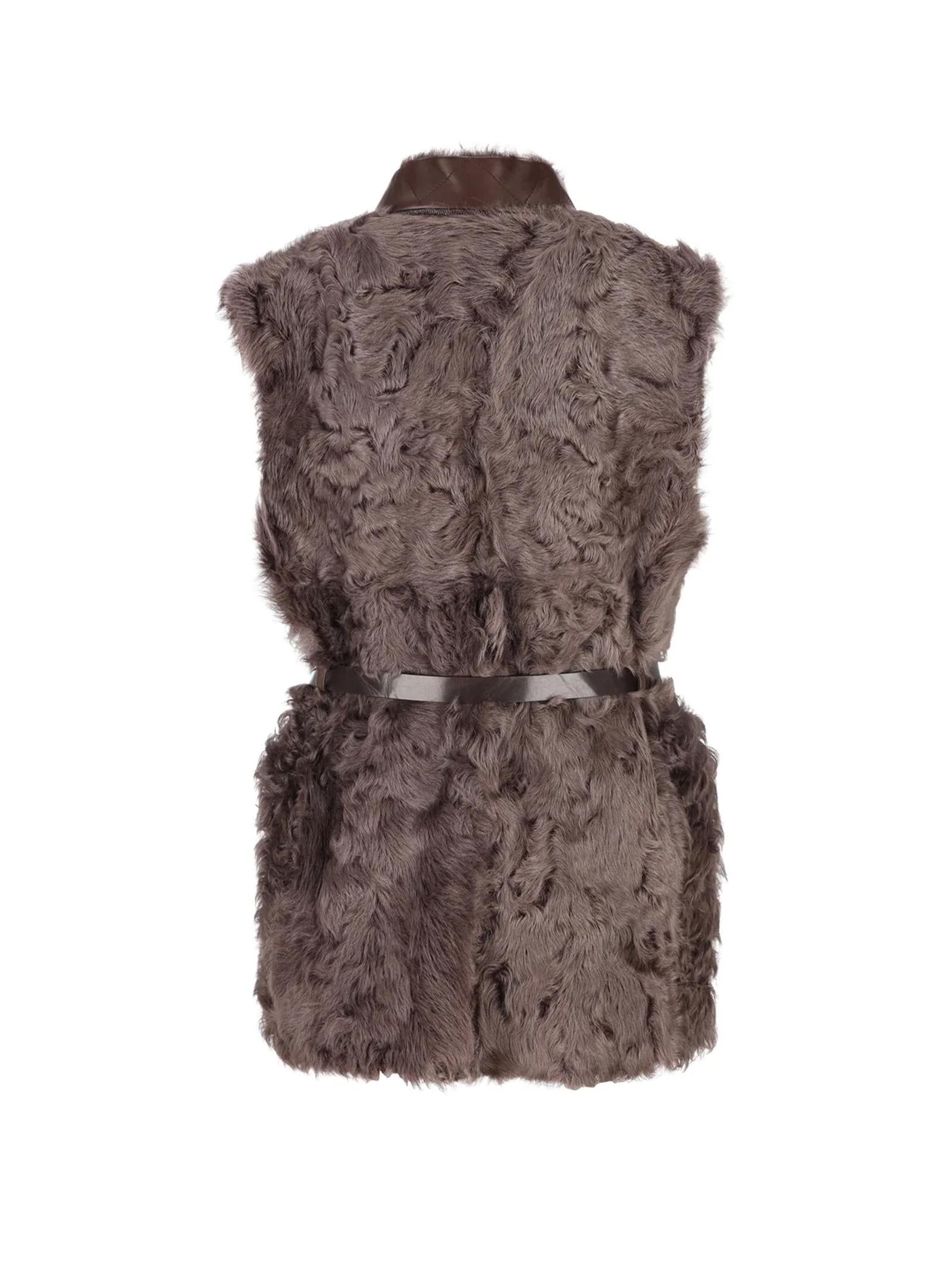 Gilet in shearling MPCHK7498 C4408 BRUNELLO CUCINELLI 