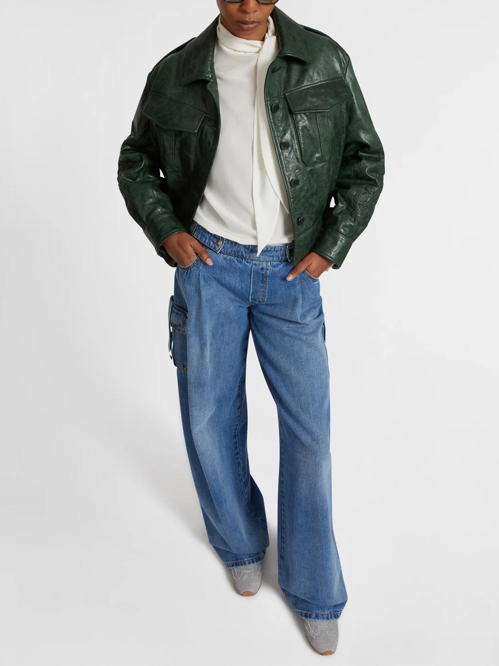 Jeans palazzo cargo D477P302GKW 94037 ERMANNO SCERVINO 