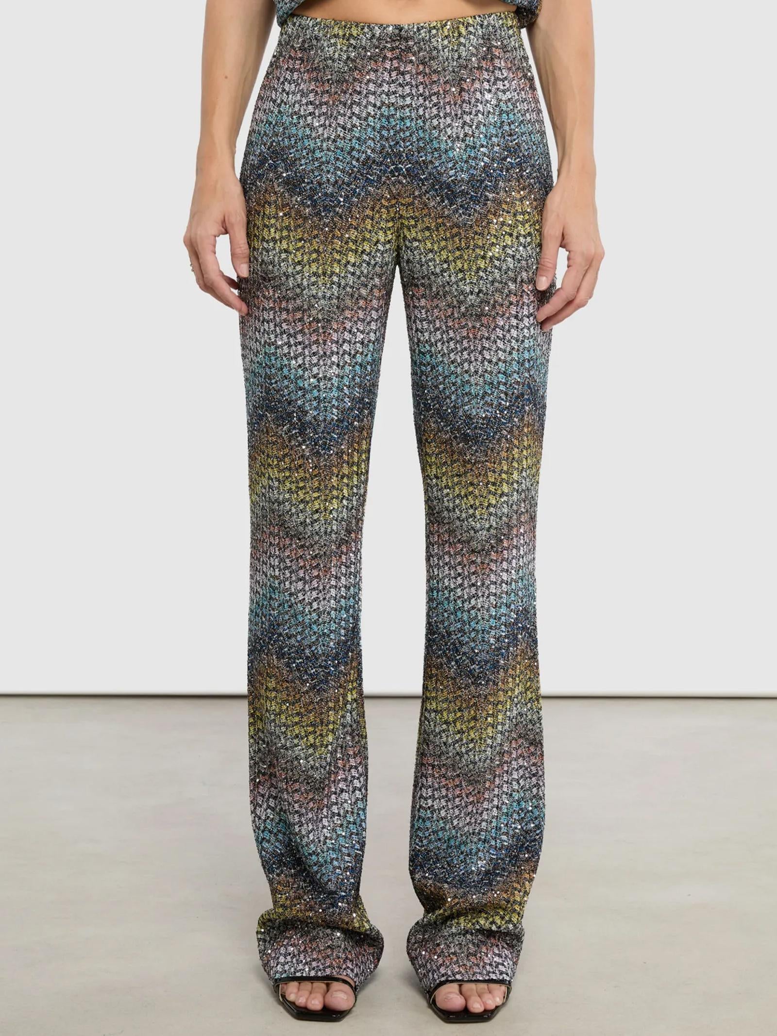 Pantalone in viscosa lamé DS26SI0GBC0065 SMSNS MISSONI 