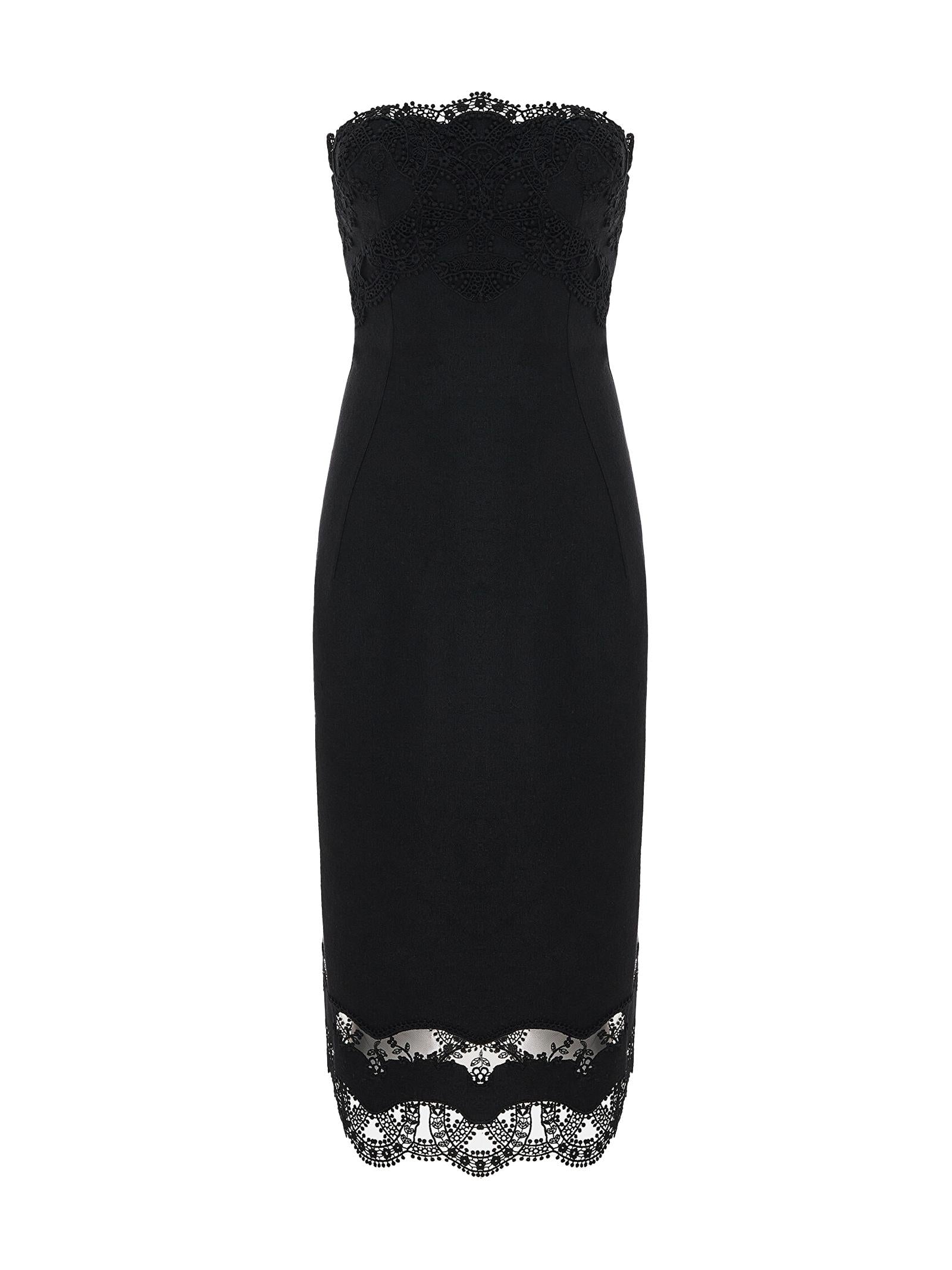 Abito senza maniche in pizzo D472Q318WHB 95708 ERMANNO SCERVINO 