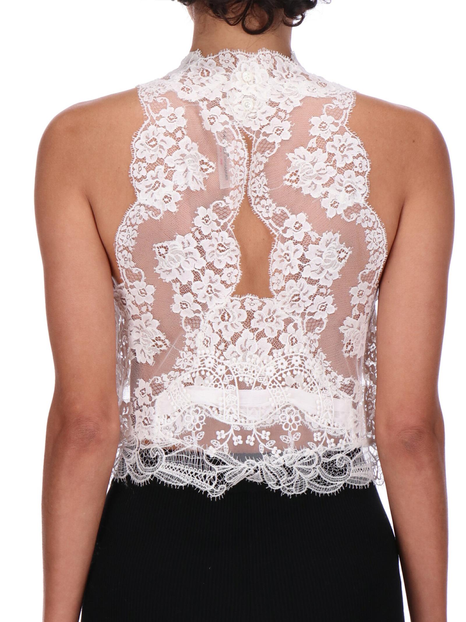 Top in pizzo D472L312EOI 10602 ERMANNO SCERVINO 