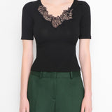 Top con finiture in pizzo D474M300SQW 95708 ERMANNO SCERVINO 