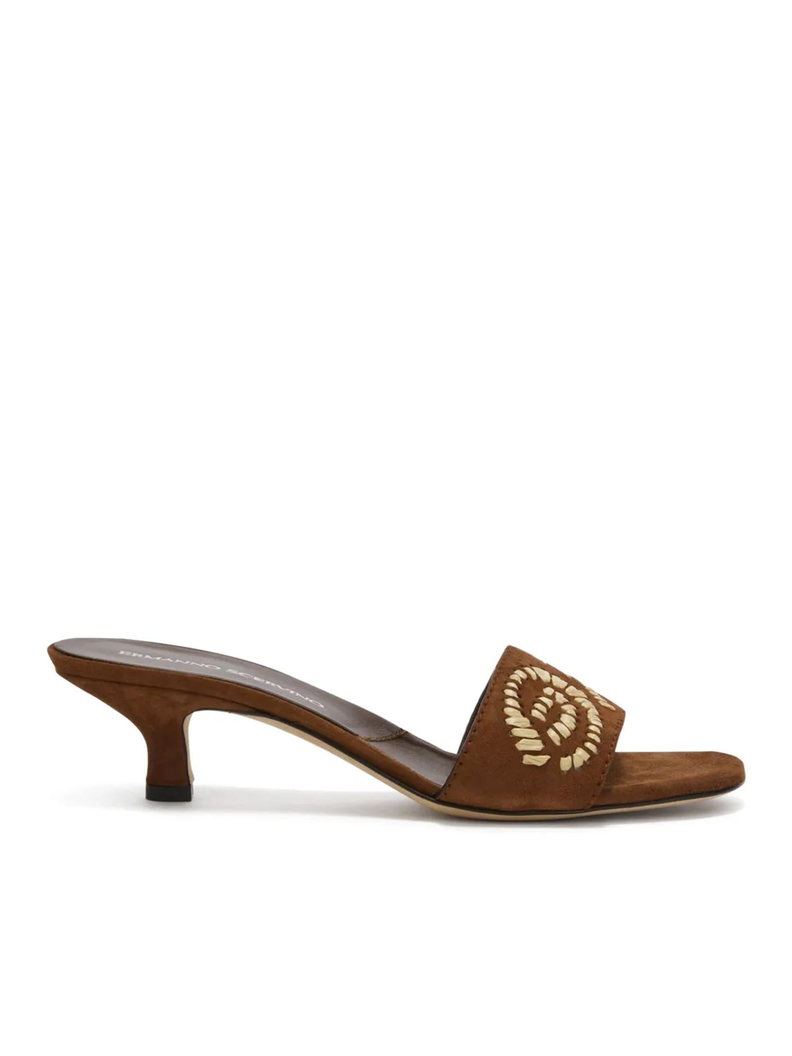 Mules con ricamo a fiori D468Z300RZTM 91230 ERMANNO SCERVINO 