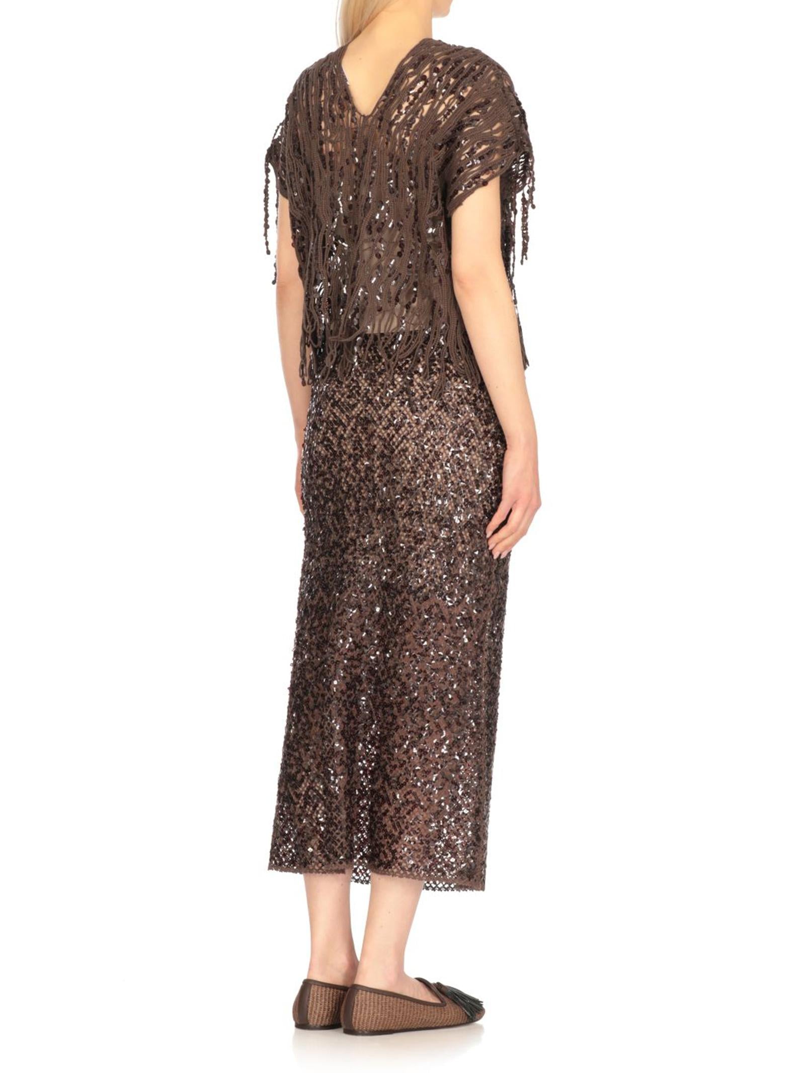 Top in maglia di cotone M38R18602 CLG49 BRUNELLO CUCINELLI 