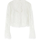 Camicia con ricami in pizzo D472K324CSEOI 10602 ERMANNO SCERVINO 