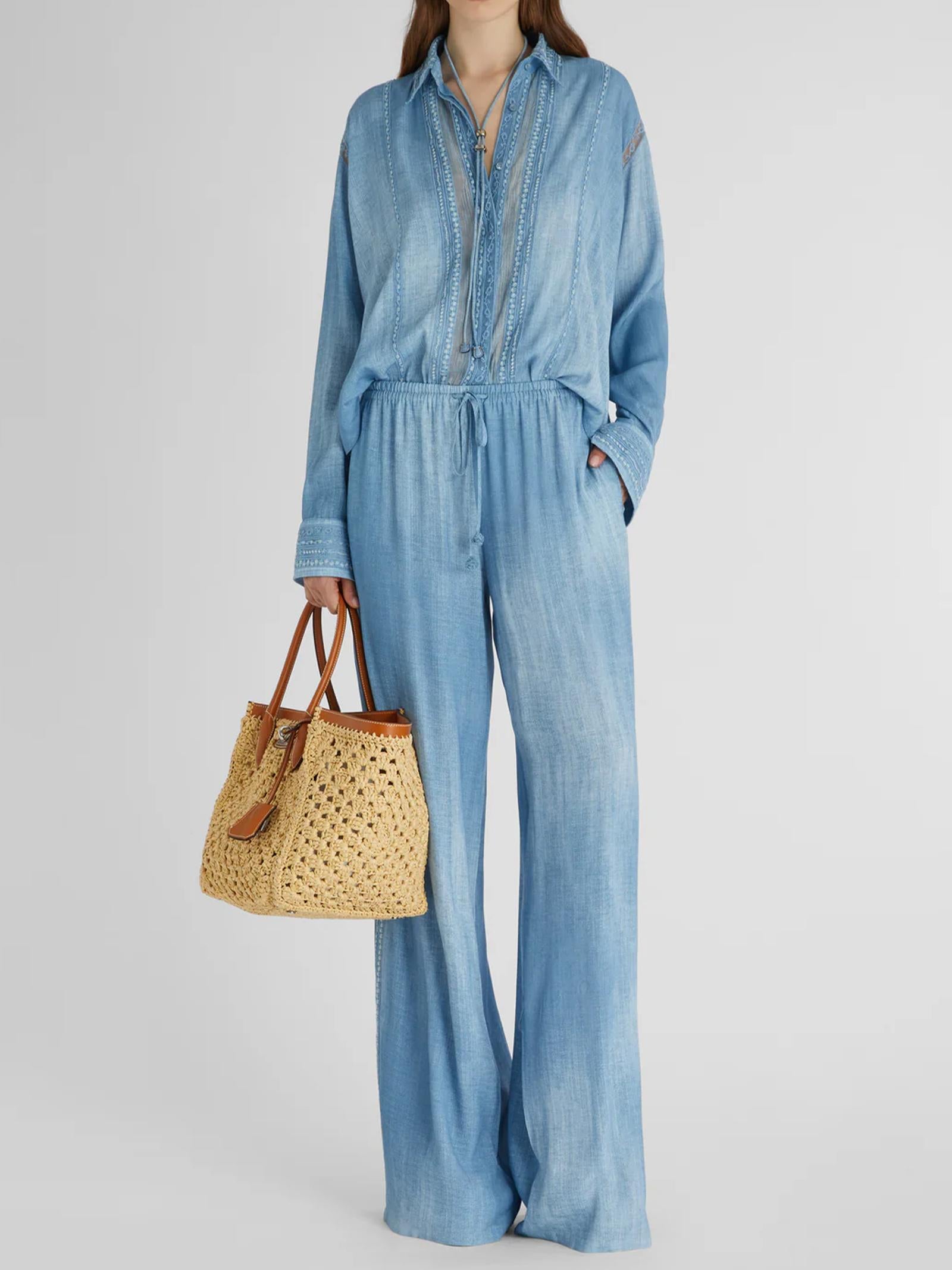 Pantaloni palazzo D462P301EMY S4217 ERMANNO SCERVINO 