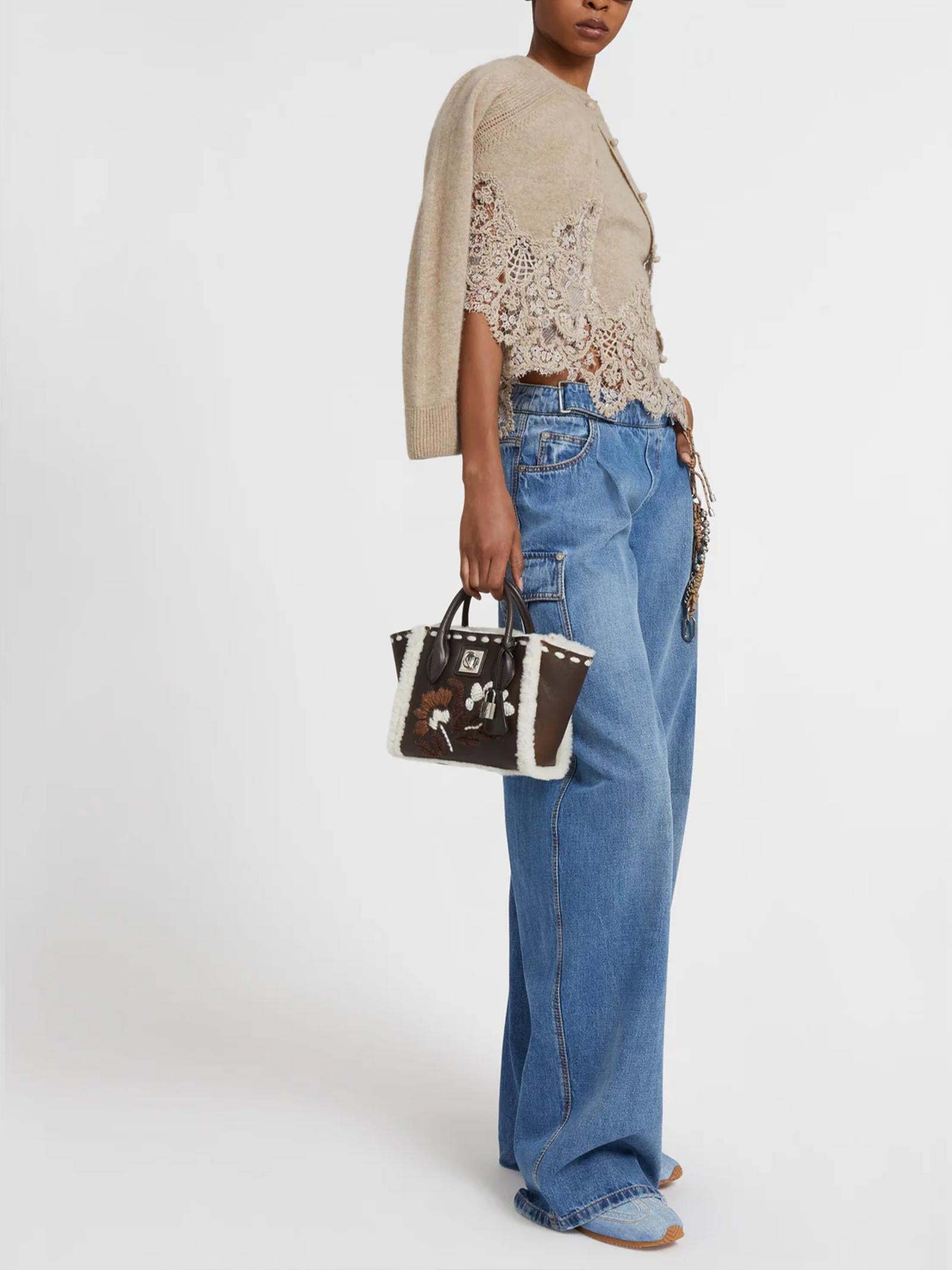 Top cashmere con pizzo D475L327APPYU M1507 ERMANNO SCERVINO 