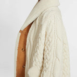 Cardigan-cappotto in lana merino D475D304SHQTX 14800 ERMANNO SCERVINO 