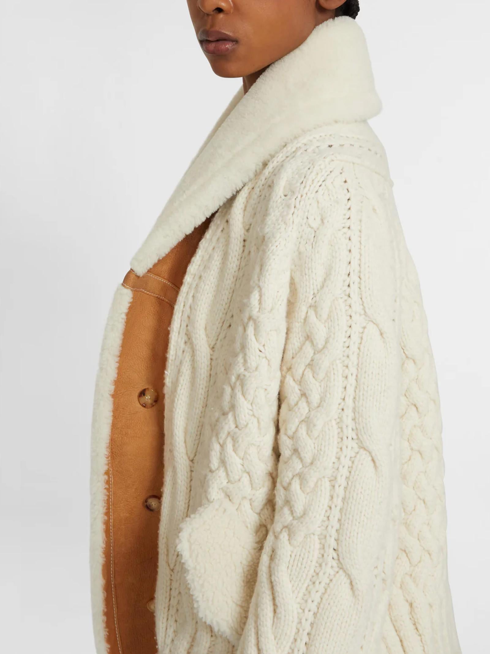 Cardigan-cappotto in lana merino D475D304SHQTX 14800 ERMANNO SCERVINO 