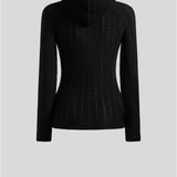 Maglia con cappuccio misto seta