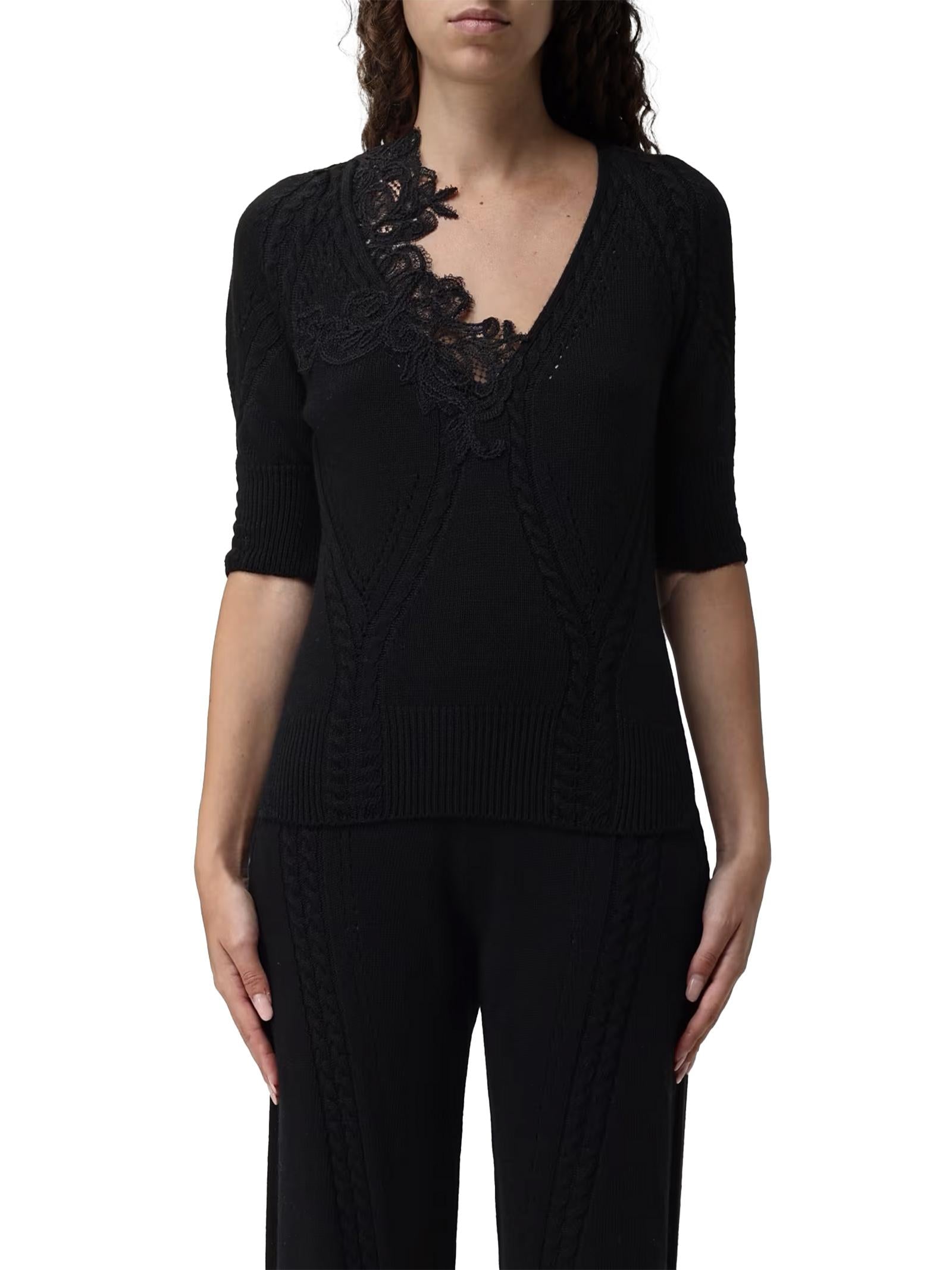 Top in lana e cashmere D474L503APNJG 95708 ERMANNO SCERVINO 