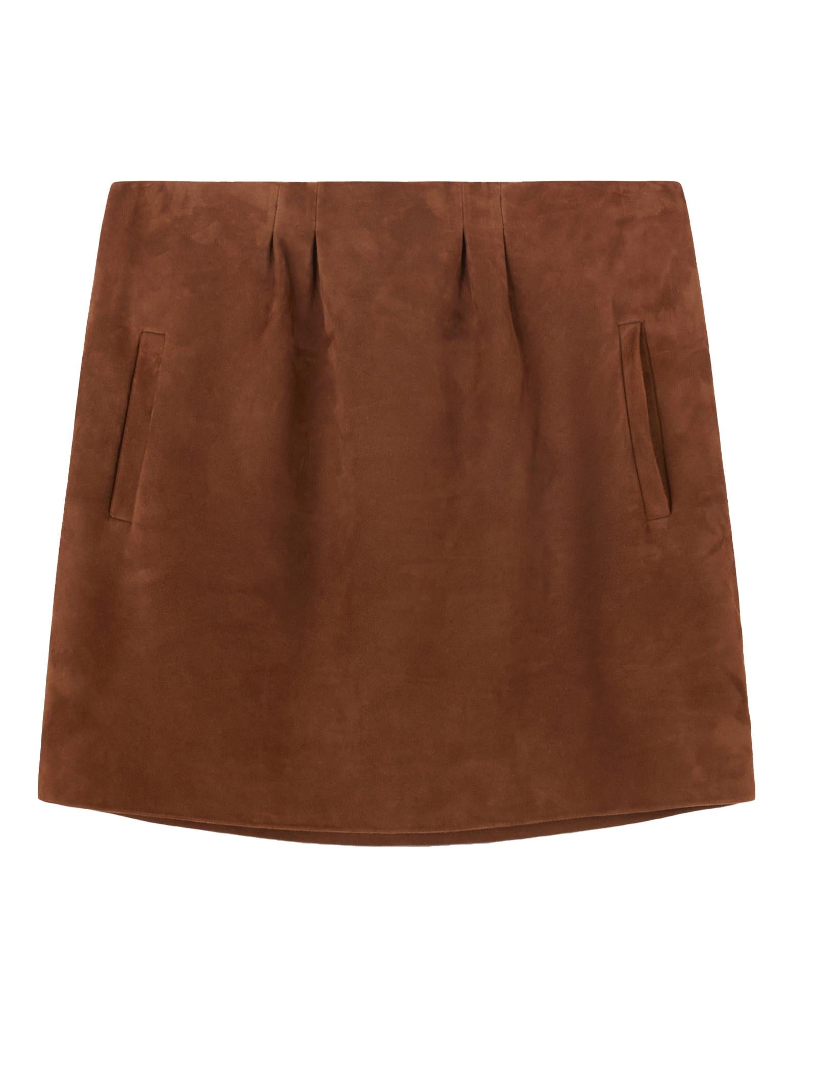 Mini gonna in pelle scamosciata D462O348ZSU 91230 ERMANNO SCERVINO 