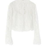 Camicia con ricami in pizzo D472K324CSEOI 10602 ERMANNO SCERVINO 