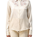 Camicia in raso D454K605TBW 10602 ERMANNO SCERVINO 