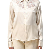 Camicia in raso D454K605TBW 10602 ERMANNO SCERVINO 