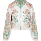 Giubbino crop misto seta