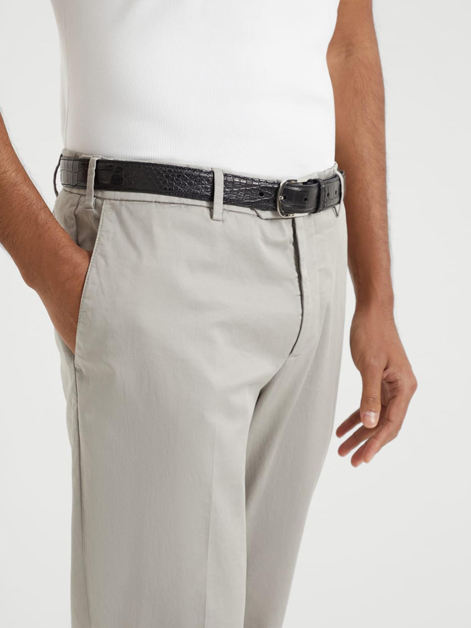 Pantalone in gabardina di cotone M289LI1770 C6018 BRUNELLO CUCINELLI 