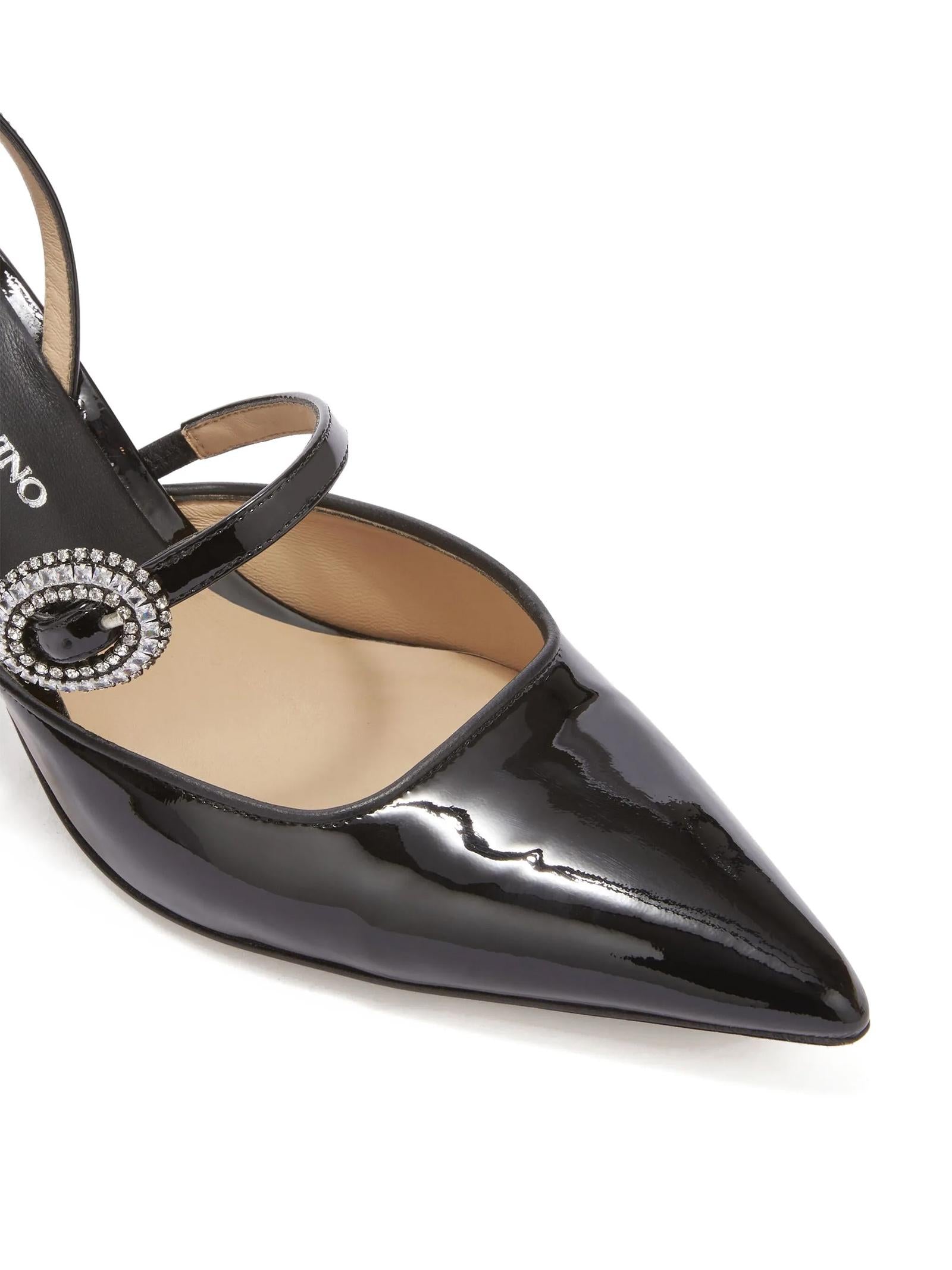 Slingback in vernice con gioiello D478Z350WNP 95708 ERMANNO SCERVINO 