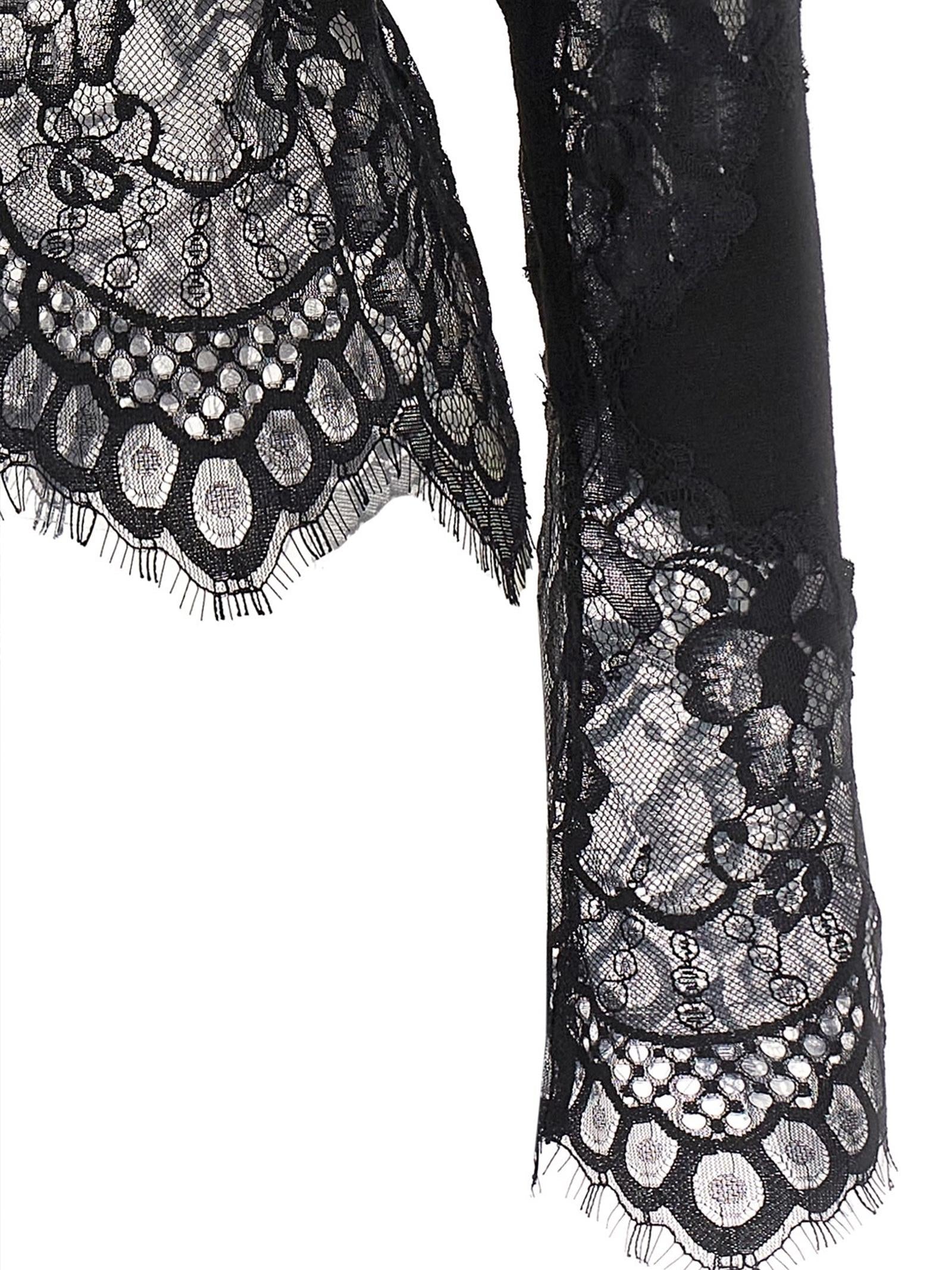 Maglia inserti pizzo D475M705APATL 95708 ERMANNO SCERVINO 
