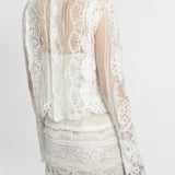 Camicia con ricami in pizzo D472K324CSEOI 10602 ERMANNO SCERVINO 