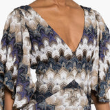 Abito corto con scollo a V DS26SG44BR015J S72RA MISSONI 