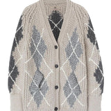 Cardigan misto alpaca, mohair e cashmere D475N318RUIU D4722 ERMANNO SCERVINO 