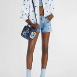 Shorts denim con ricamo D467P324RCFKV 94037 ERMANNO SCERVINO 