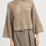 Maglia girocollo traforata MEA338200 C9545 BRUNELLO CUCINELLI 