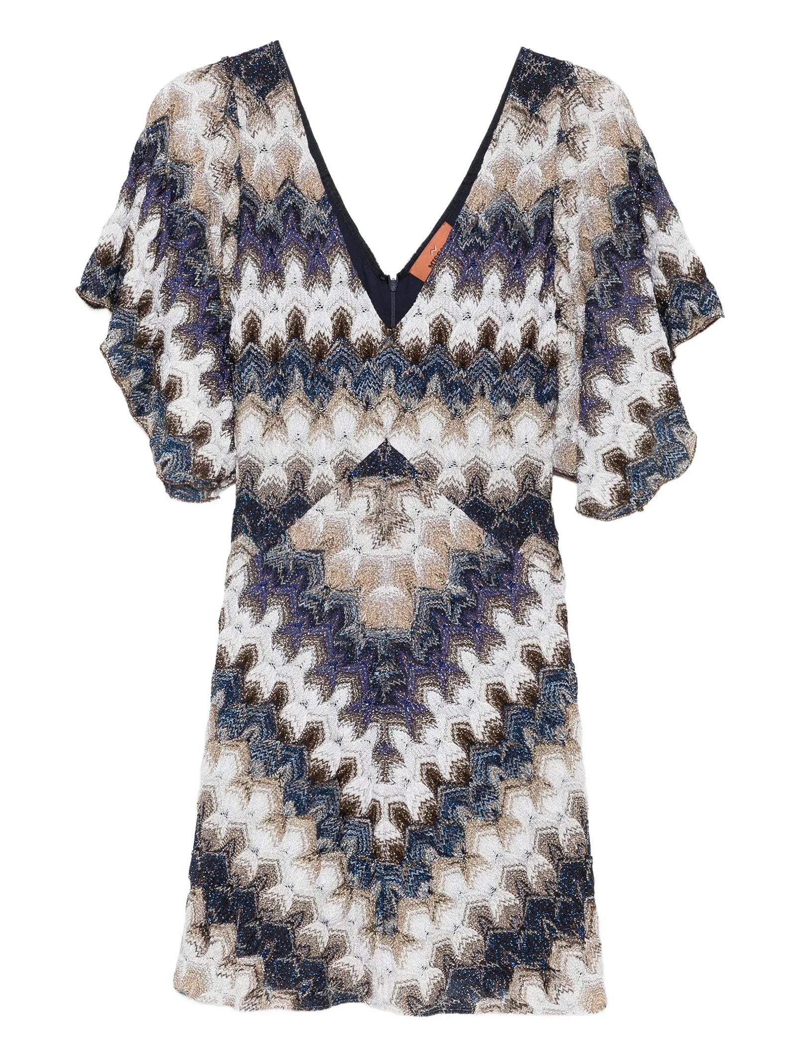 Abito corto con scollo a V DS26SG44BR015J S72RA MISSONI 