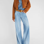 Camicia denim con ricamo a fiori D462K318TZD 94037 ERMANNO SCERVINO 