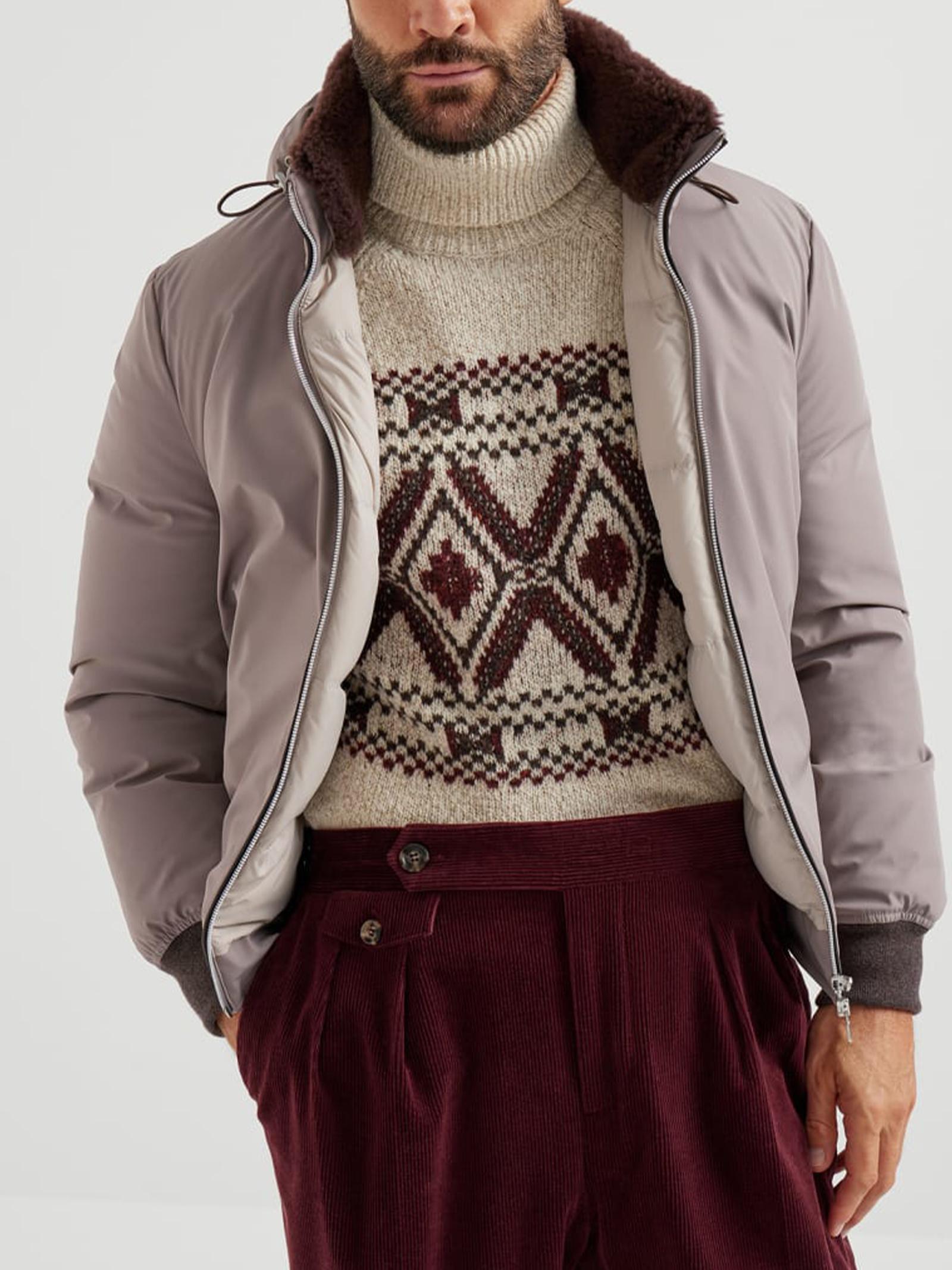 Piumino con cappuccio staccabile MV4061606 CGZ67 BRUNELLO CUCINELLI 