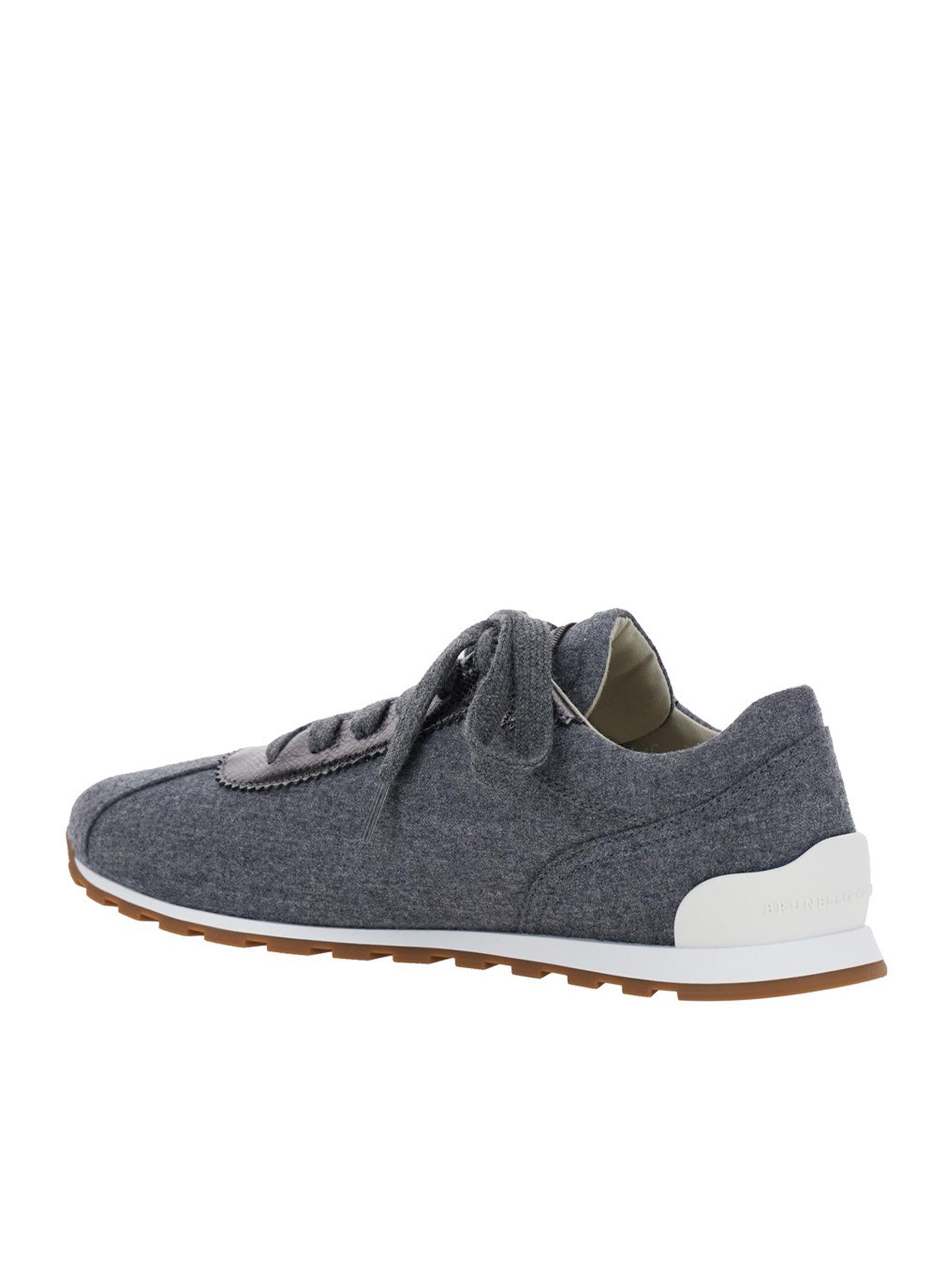 Runners in flanella di lana vergine MZ26G3031 C003 BRUNELLO CUCINELLI 