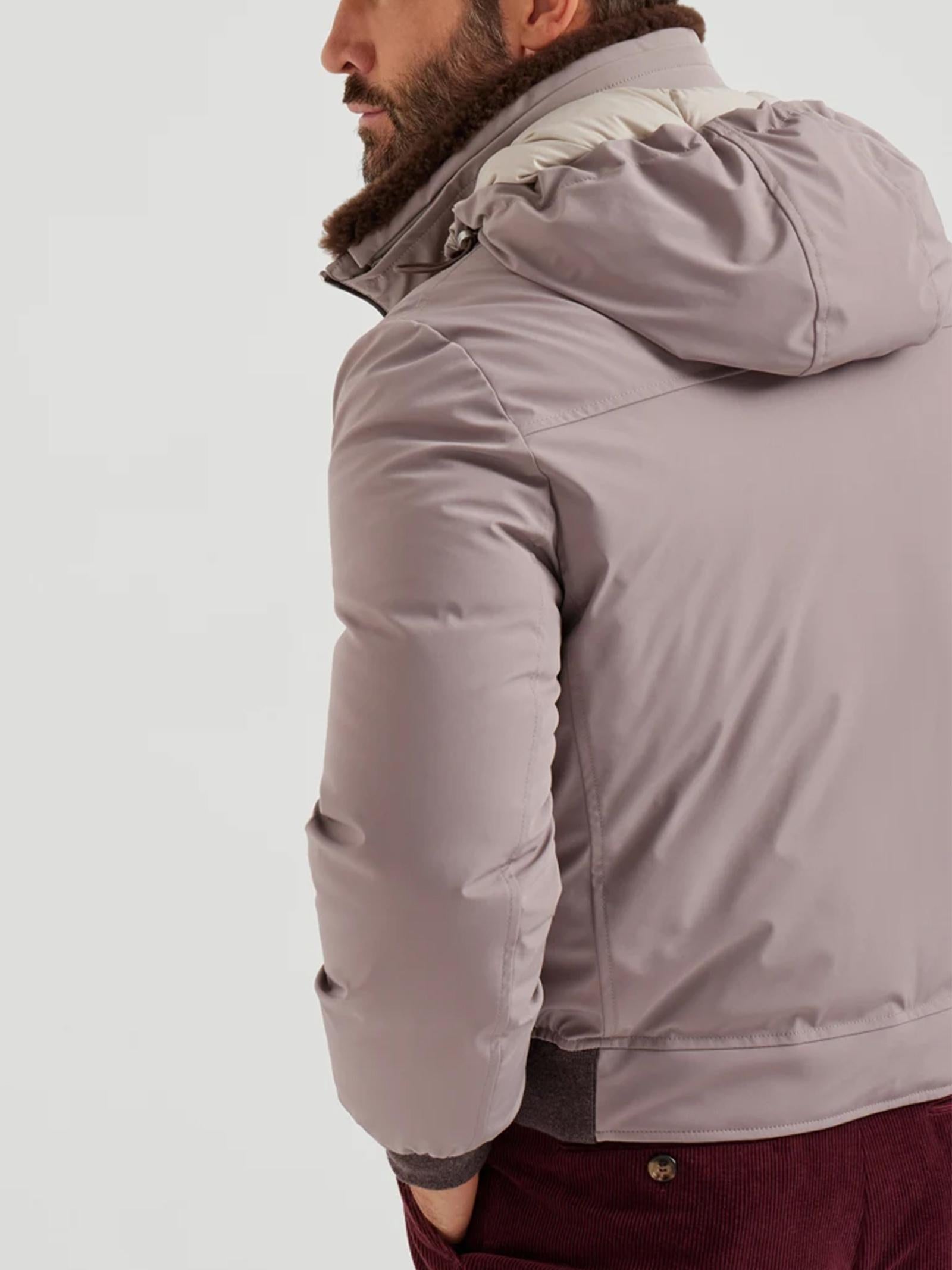 Piumino con cappuccio staccabile MV4061606 CGZ67 BRUNELLO CUCINELLI 