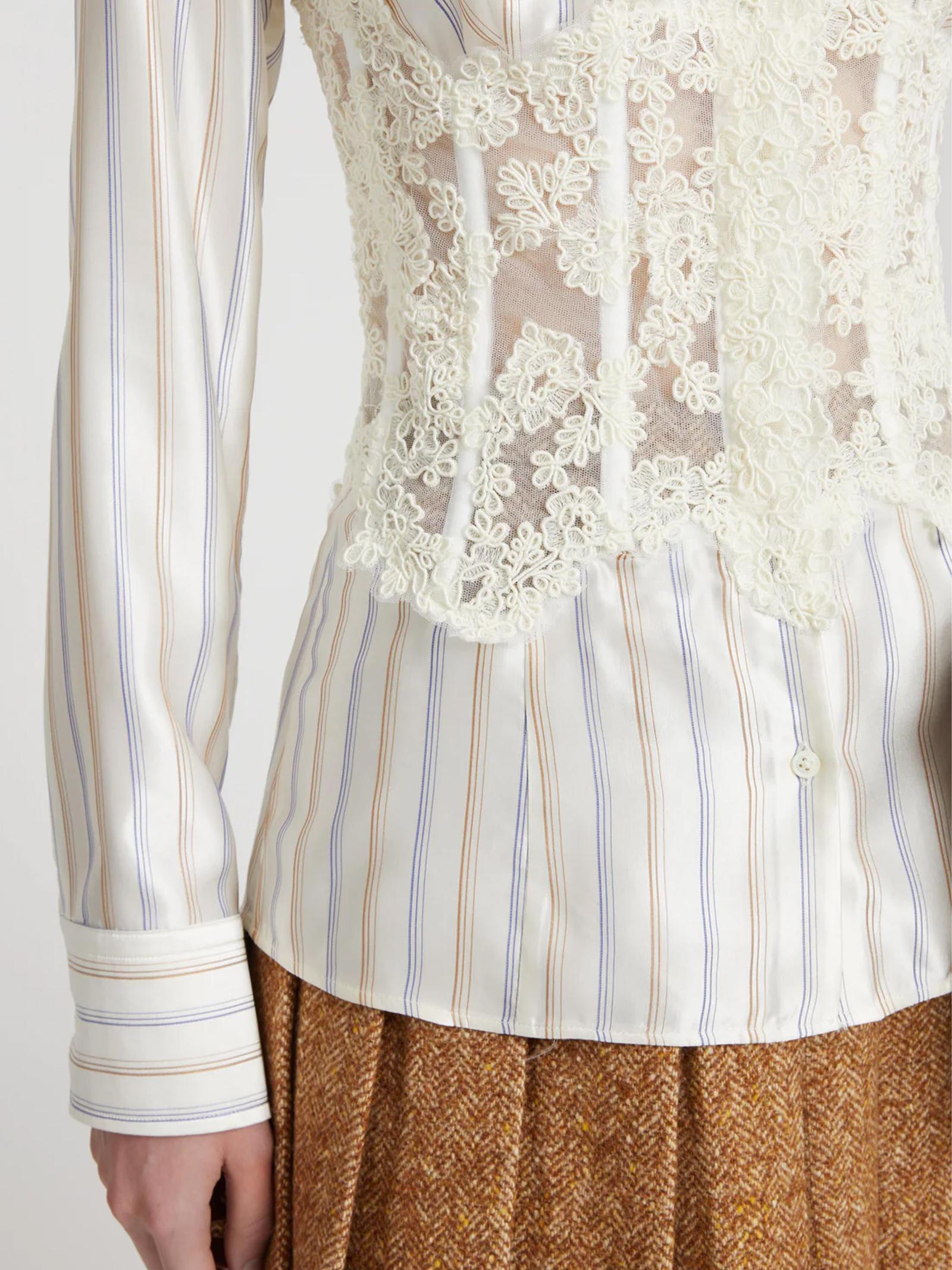 Camicia in seta D472K363QWH A4704 ERMANNO SCERVINO 