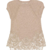 Top cashmere con pizzo D475L327APPYU M1507 ERMANNO SCERVINO 