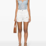 Shorts denim a vita alta