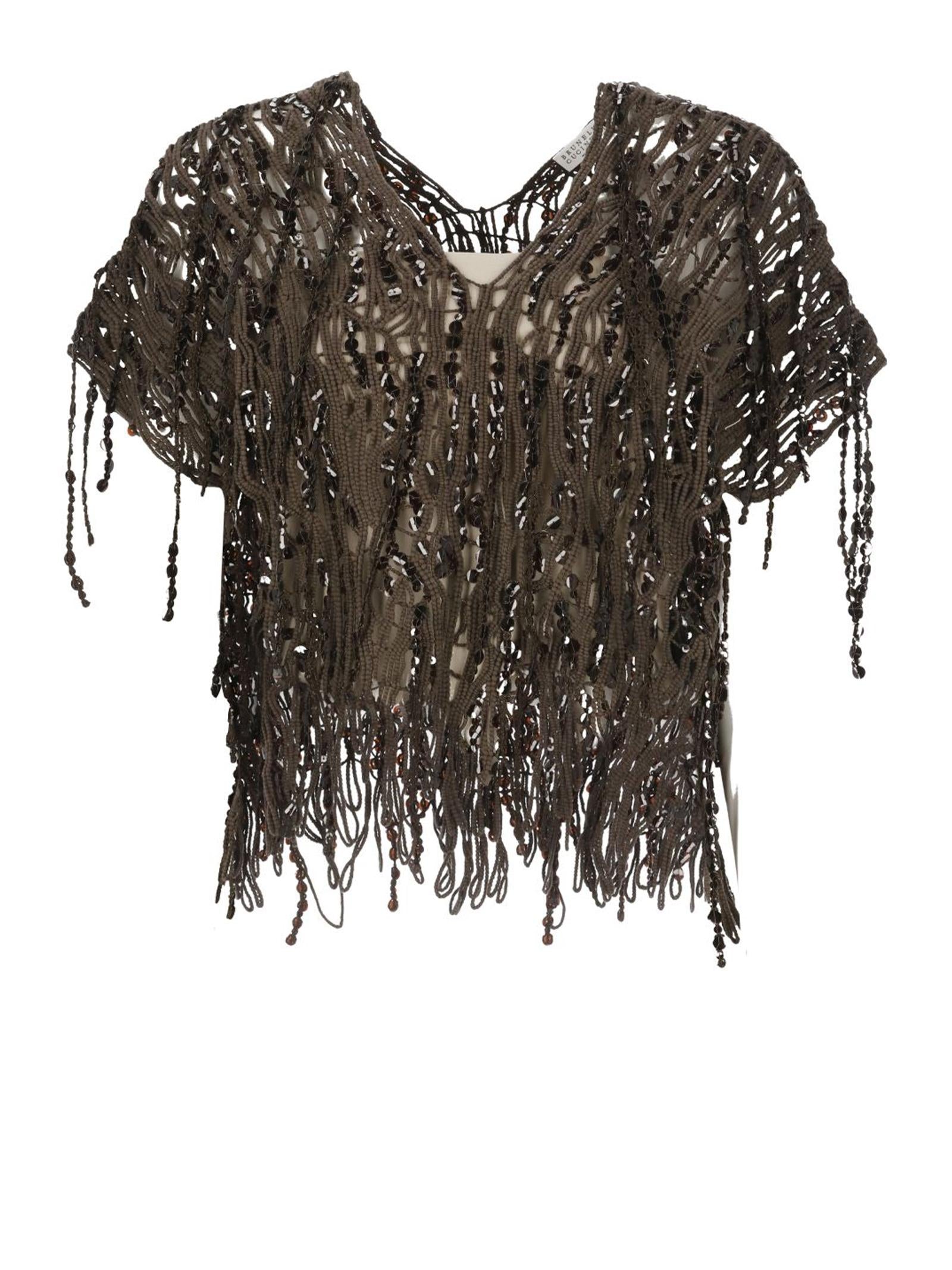 Top in maglia di cotone M38R18602 CLG49 BRUNELLO CUCINELLI 