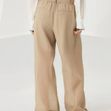 Pantaloni in organza di cotone con cintura MH911P8862 C8690 BRUNELLO CUCINELLI 