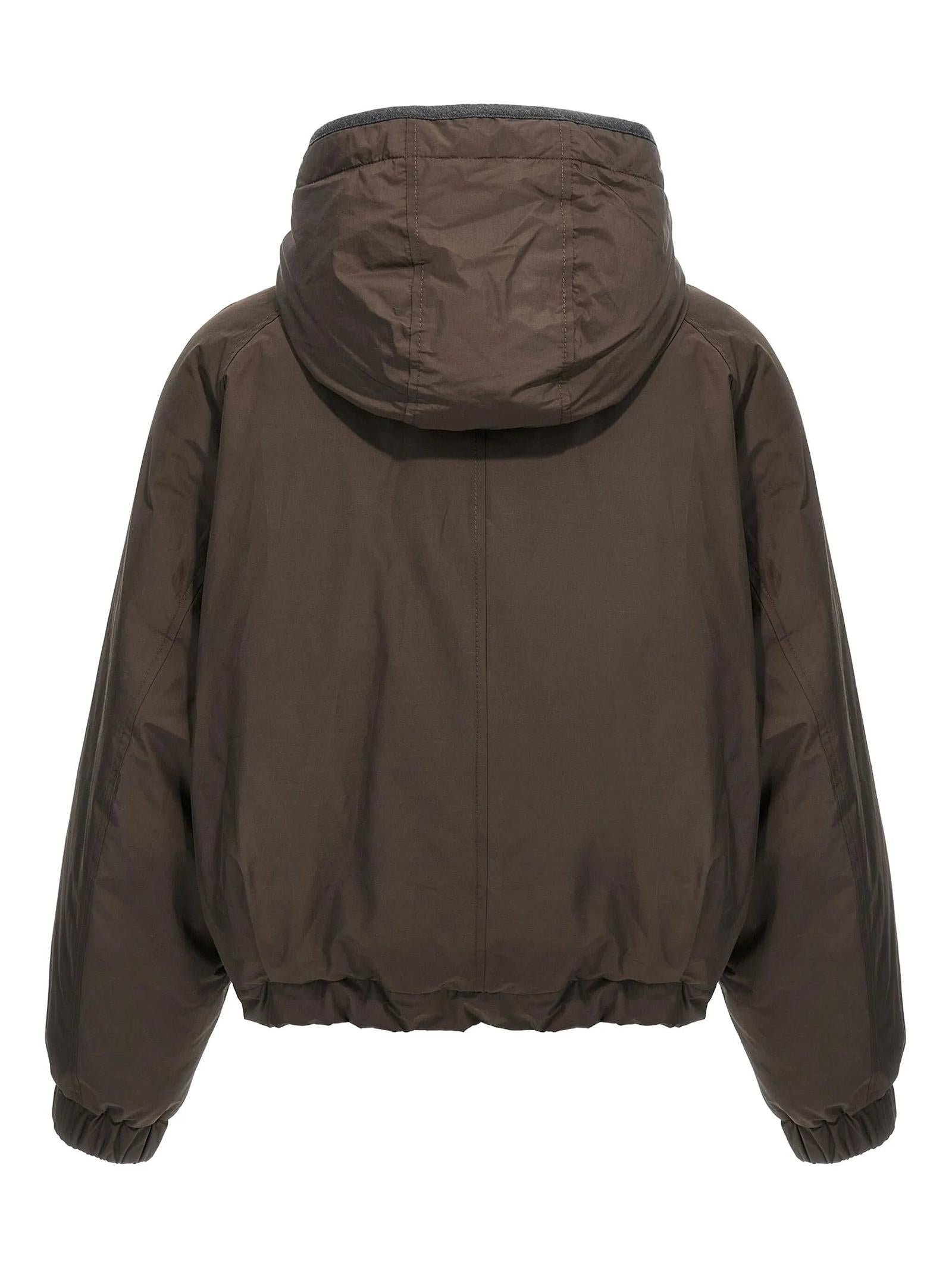 Piumino Crop con cappuccio staccabile MG5017835 C4228 BRUNELLO CUCINELLI 
