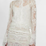 Camicia con ricami in pizzo D472K324CSEOI 10602 ERMANNO SCERVINO 