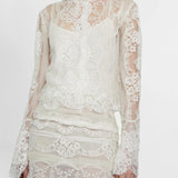 Camicia con ricami in pizzo D472K324CSEOI 10602 ERMANNO SCERVINO 