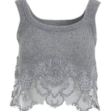 Top cashmere con pizzo D475L305APKFX M2921 ERMANNO SCERVINO 