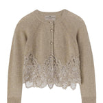 Cardigan cropped in cashmere e pizzo D475N314APPYU M1507 ERMANNO SCERVINO 