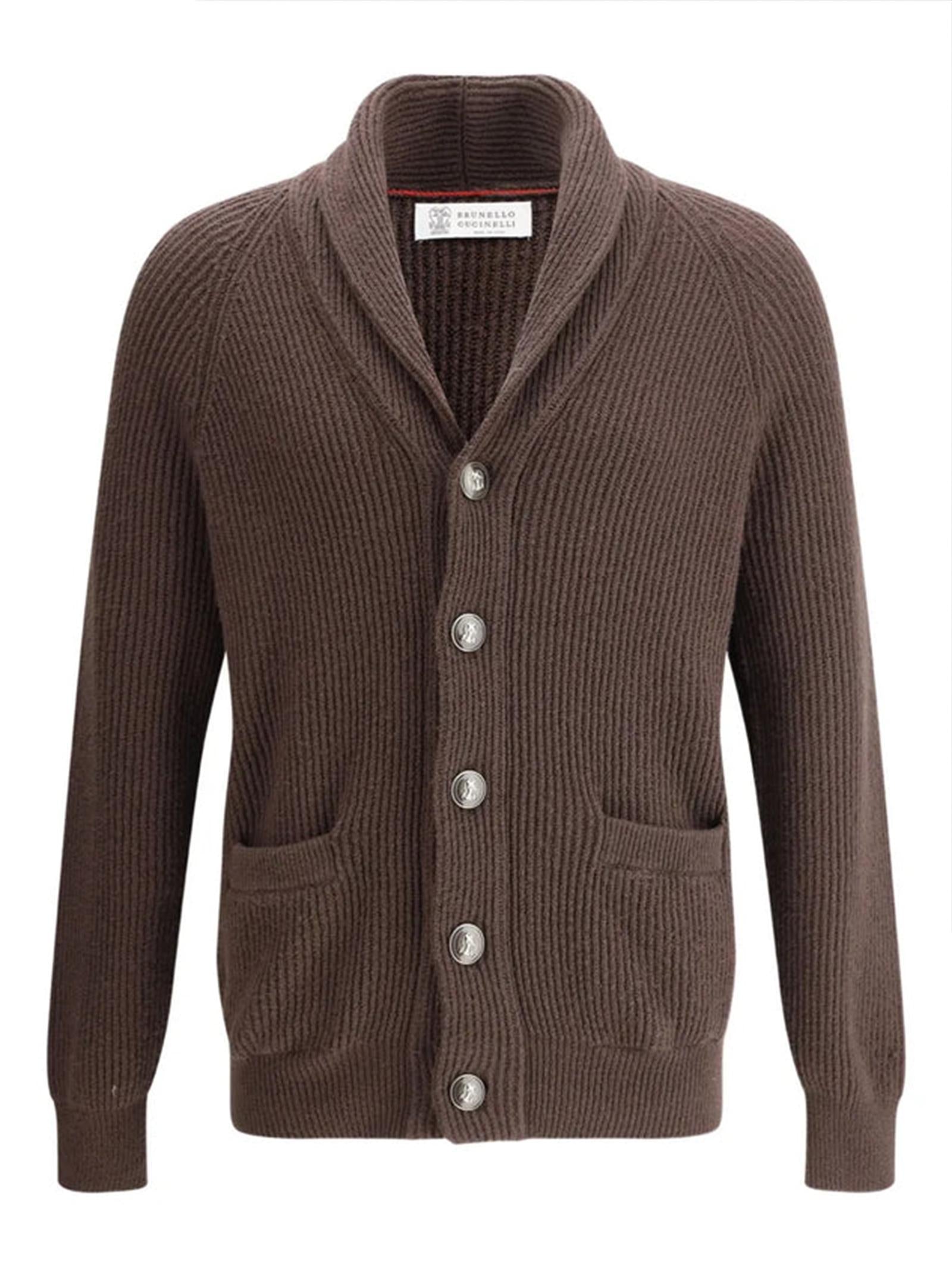 Cardigan scollo sciallato MNI708606 C2559 BRUNELLO CUCINELLI 