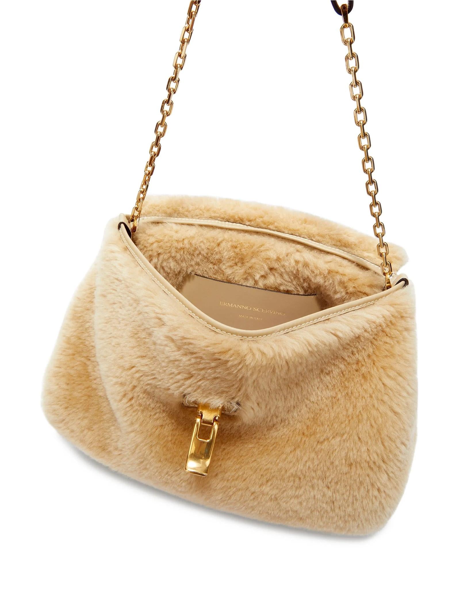 Borsa Joy in shearling D473S700LQO B4751 ERMANNO SCERVINO 