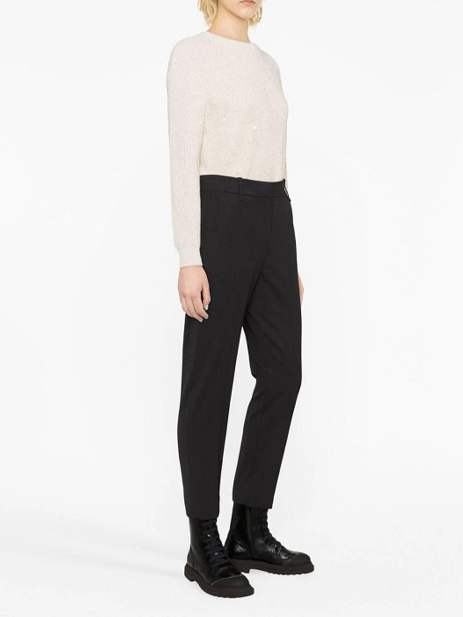 Pantaloni cropped MB526P8397 C001 BRUNELLO CUCINELLI 