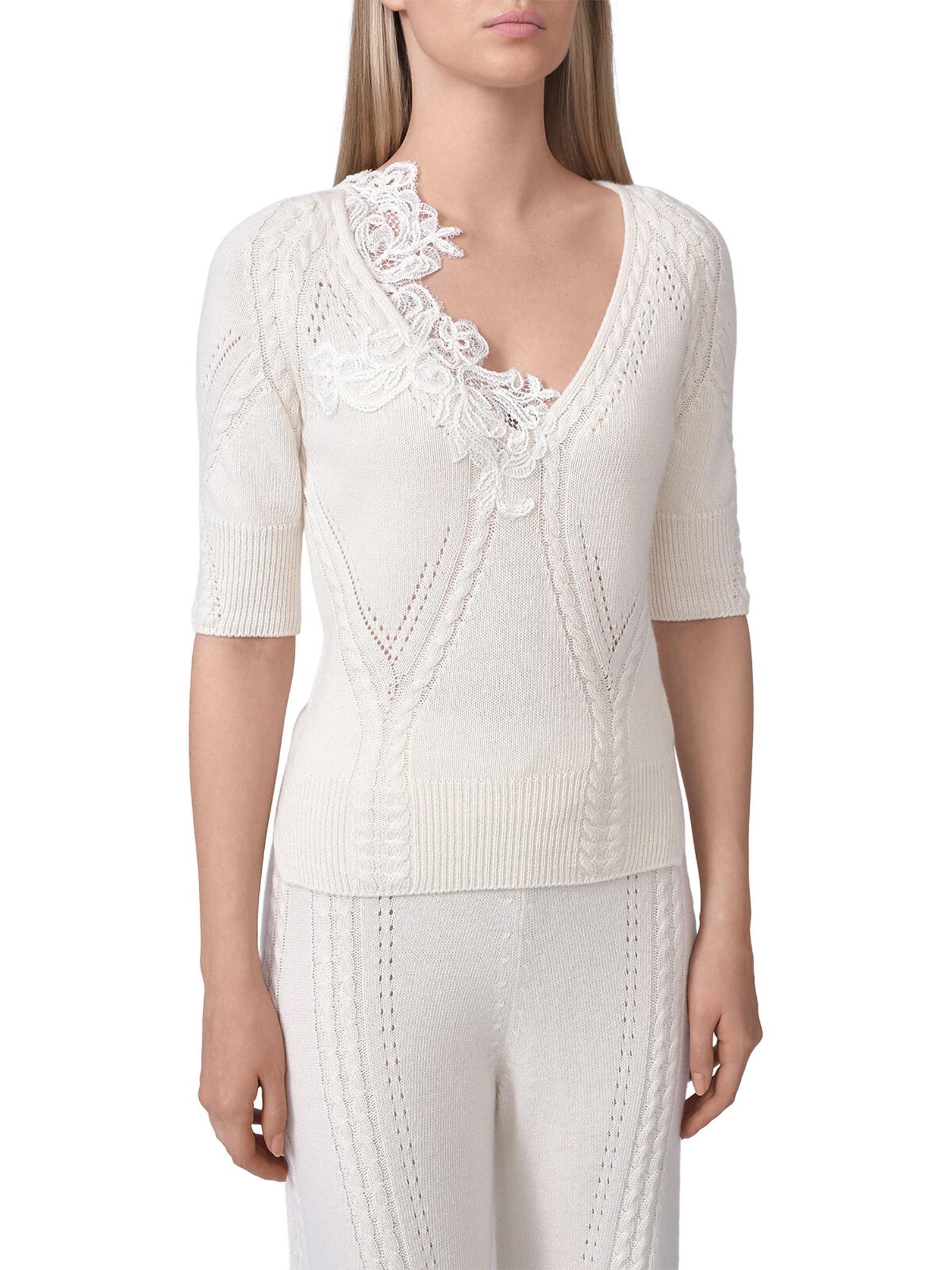 Top in lana e cashmere D474L503APNJG 10606 ERMANNO SCERVINO 