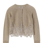 Cardigan cropped in cashmere e pizzo D475N314APPYU M1507 ERMANNO SCERVINO 